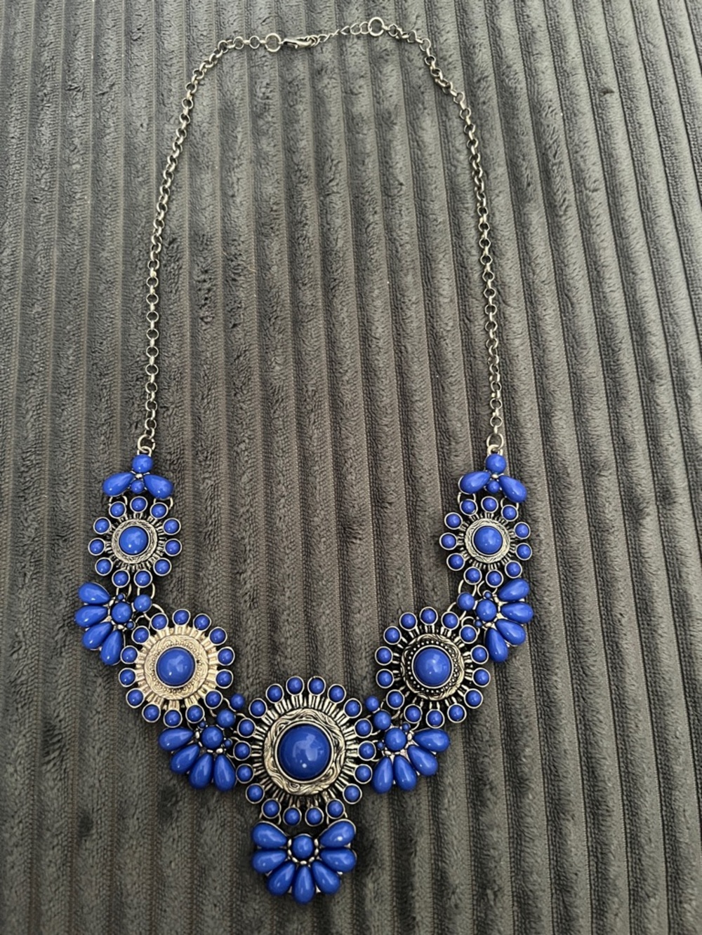 Lane Bryant Blue Statement Floral Bib Necklace - Women Jewelry